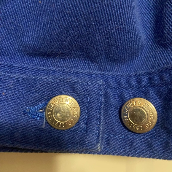 Vintage Ralph Lauren Cobalt Blue Denim Jacket Women’s Large - Picture 6 of 10